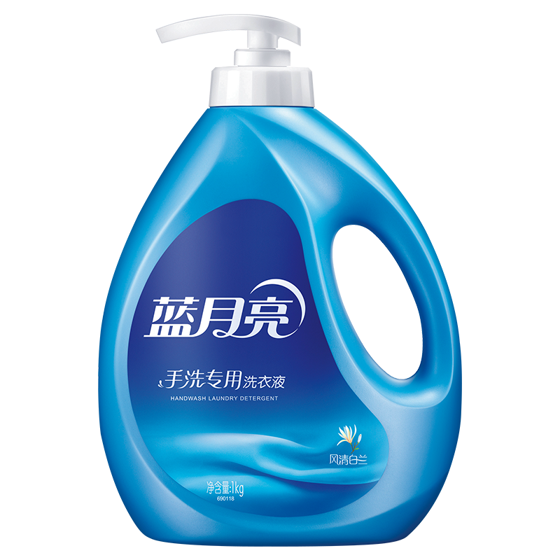 蓝月亮 10000469 手洗专用洗衣液1kg 风清白兰易漂无残留 蓝色（单位：瓶）