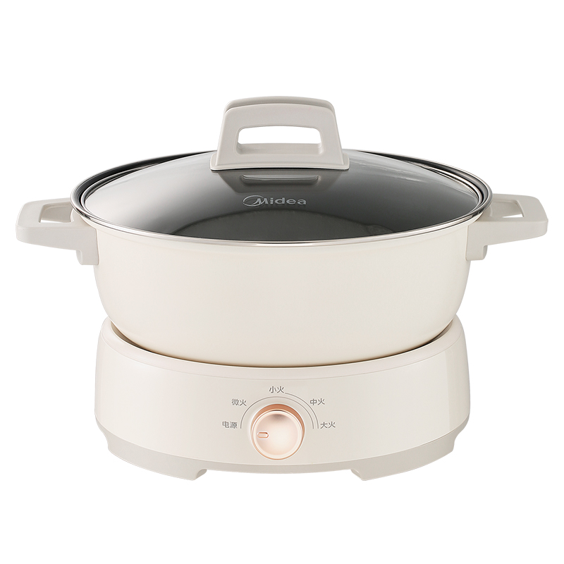 美的（Midea） HGE22BY06 4.5L 分体式电煮锅多用锅 白色（单位：台）