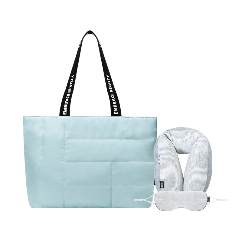 又见美物 EB2025W02 托特包+颈枕+眼罩 云梦康途礼盒套装  薄荷绿（单位：套）