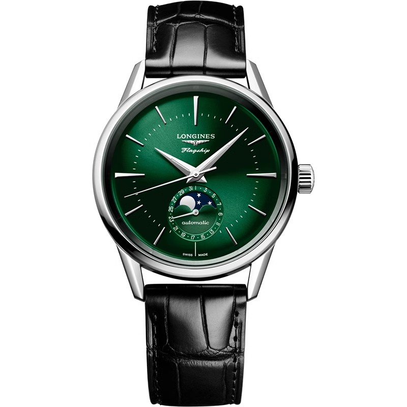 浪琴（LONGINES） L4.815.4.02.2 38.50 MM 军旗复刻系列机械男表  绿色（单位：块）