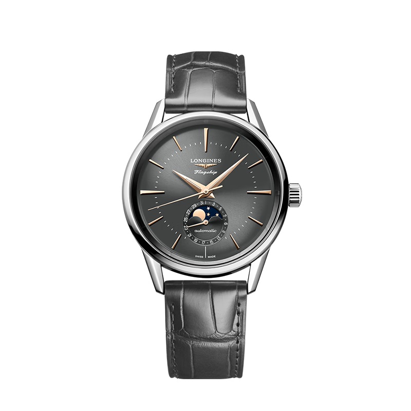 浪琴（LONGINES） L4.815.4.52.2 38.50 MM 军旗复刻系列机械男表  浅灰色（单位：块）