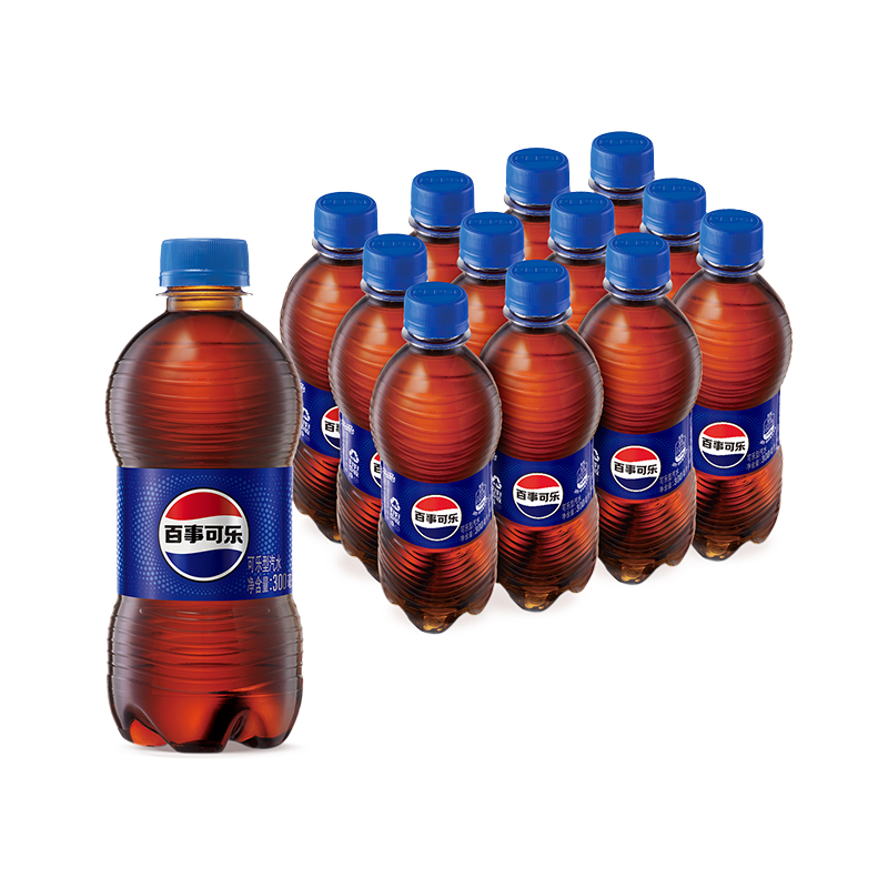 百事可乐 Pepsi 汽水碳酸饮料 300ml*12 清凉解腻 藏青色（单位：箱）