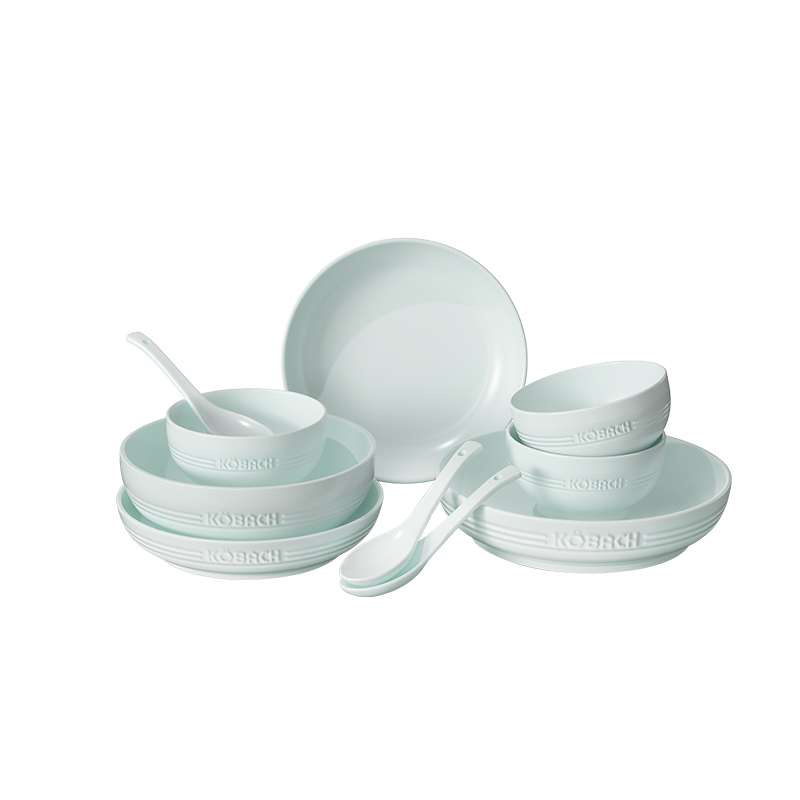 康巴赫 LPB-TC10 10头 青瓷餐具 尼加拉蓝（单位：套）