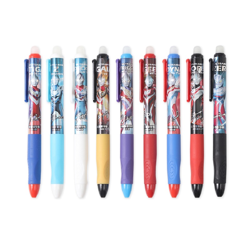 晨光（M&G） QKPH7108 3支（笔杆图案随机） 按动可擦笔中性笔混色 晶蓝（单位：支）