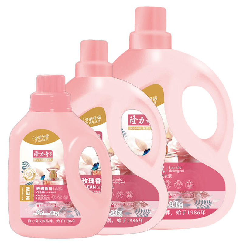 隆力奇 LLQ-8040200089 洗衣液3.1kg*2+2.1kg*2+1.1kg*2 25.2斤组合装 粉色（单位：箱）
