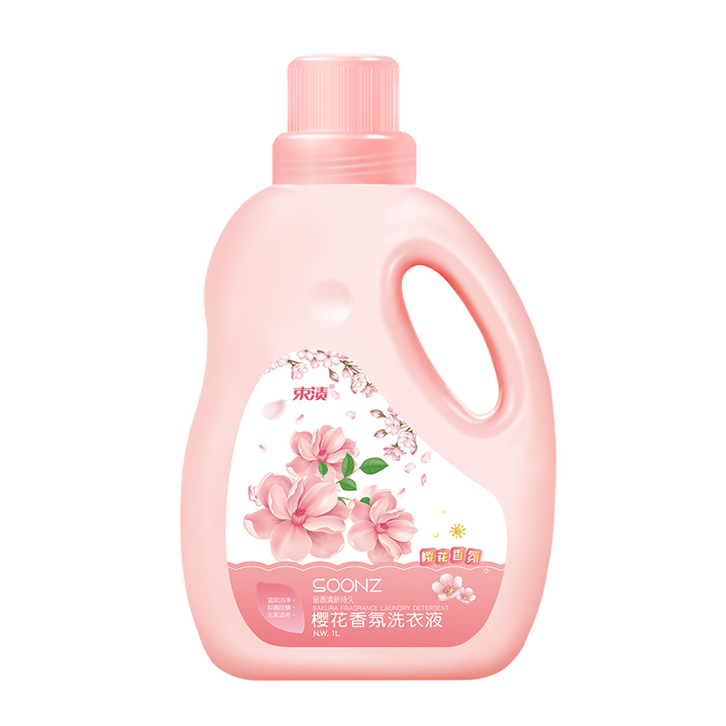 束渍 樱花香氛 1L 樱花香氛洗衣液 粉色（单位：瓶）