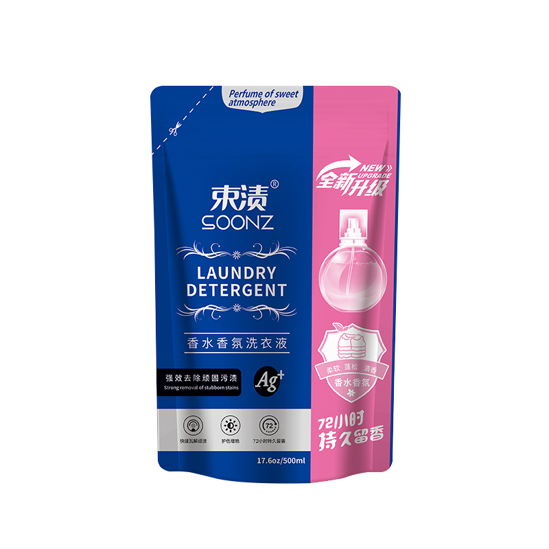 束渍 兰蔻香型 500ML 香水香氛洗衣液 蓝色（单位：袋）