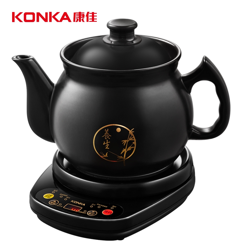 康佳（KONKA） KJYH-WHG603 4.5L 分体式陶瓷煎药壶 黑色（单位：个）