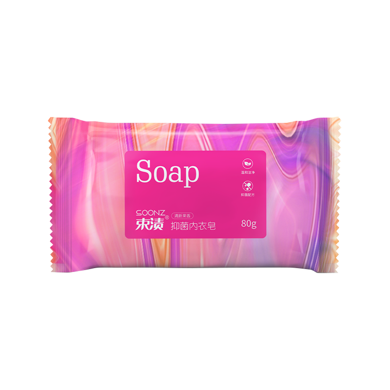 束渍 清淡香 80g 抑菌内衣皂 粉色（单位：个）