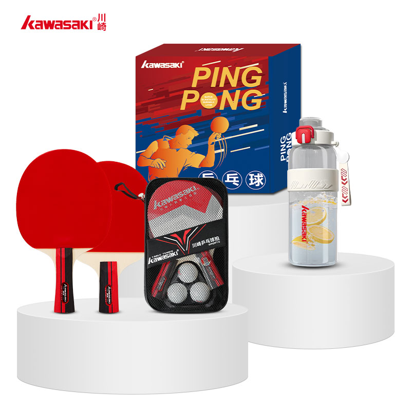川崎（KAWASAKI） 套装G02 8件套 乒乓球拍 底劲充沛 红色（单位：套）
