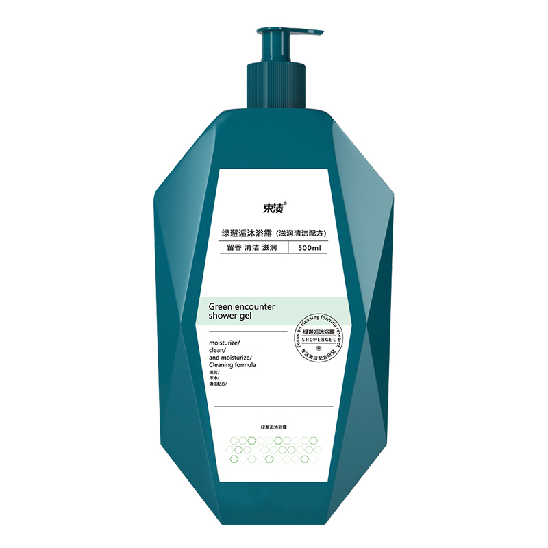 束渍 温和清洁 500ml 绿邂逅沐浴露 绿色（单位：瓶）
