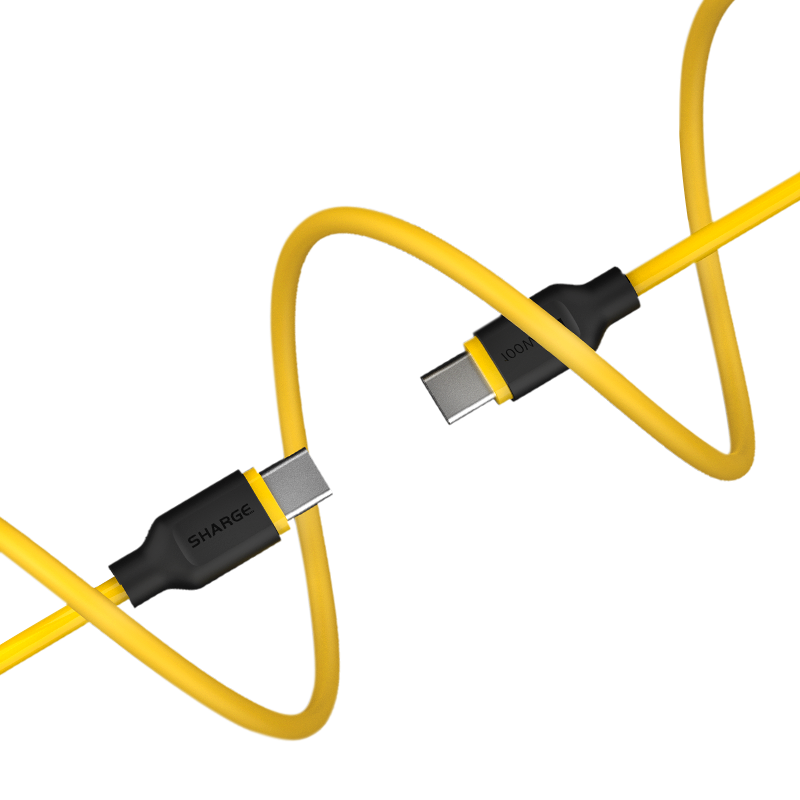 闪极（Sharge） SL104 1.5m 100W超弹2数据线 黄色（单位：根）