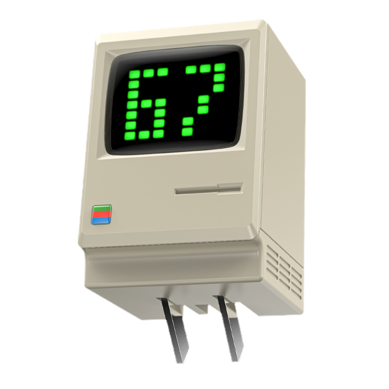 闪极（Sharge） S067 67W 氮化镓充电器 米色（单位：个）