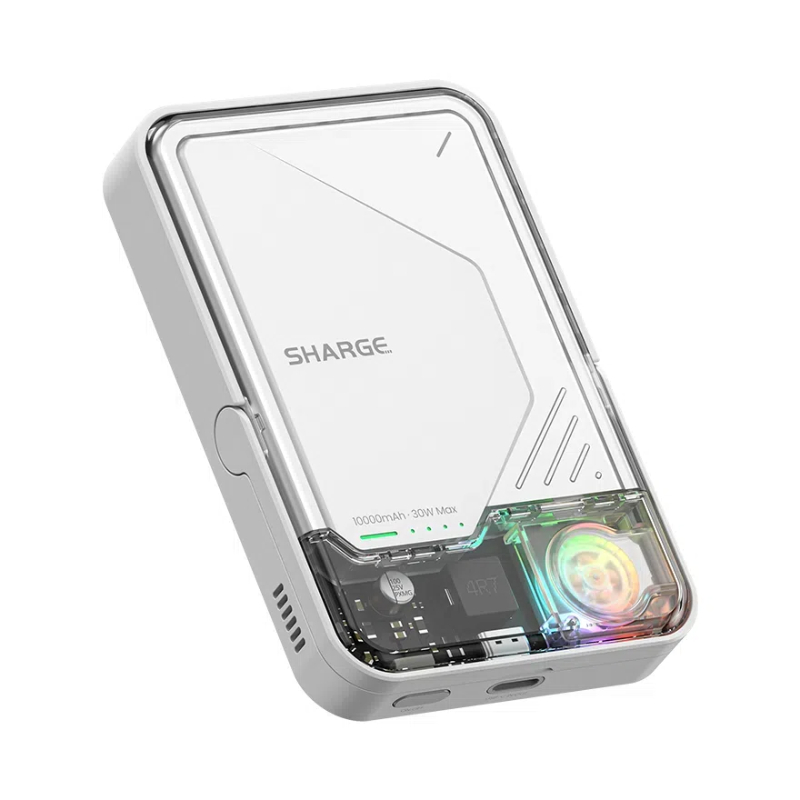 闪极（Sharge） M2 10000mAh 飓风2磁吸移动电源 白色（单位：个）