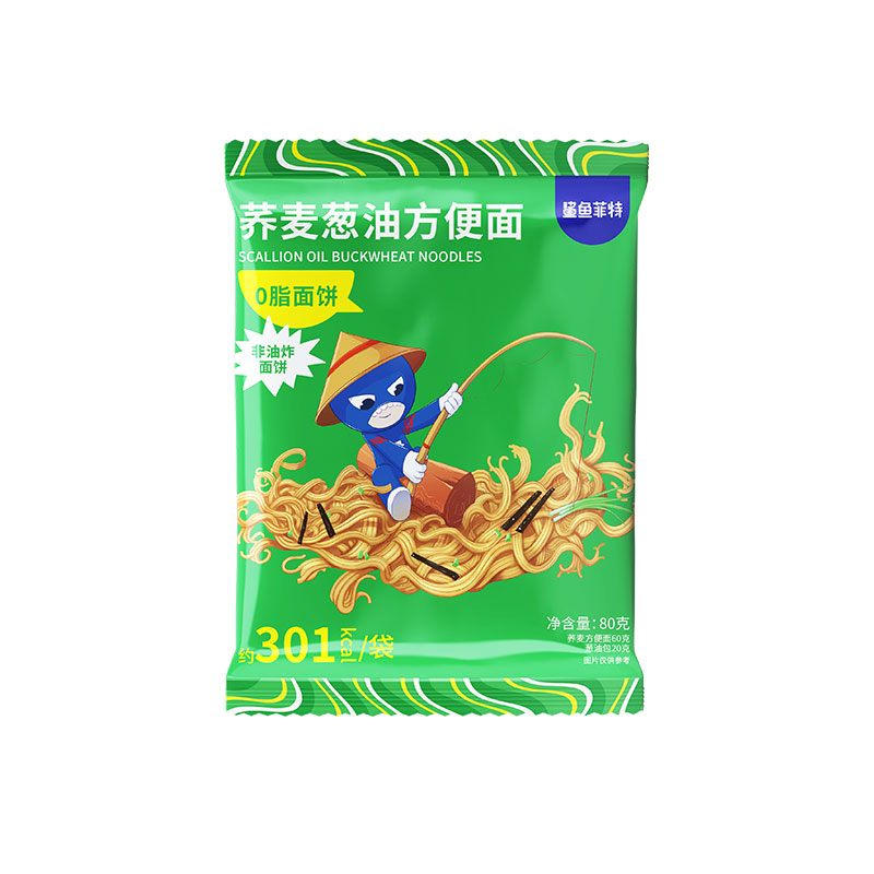 鲨鱼菲特/SHARKFIT 鲨鱼菲特荞麦魔芋方便面 葱油面80g*10包 0脂非油炸低钠低升糖  橙色（单位：箱）