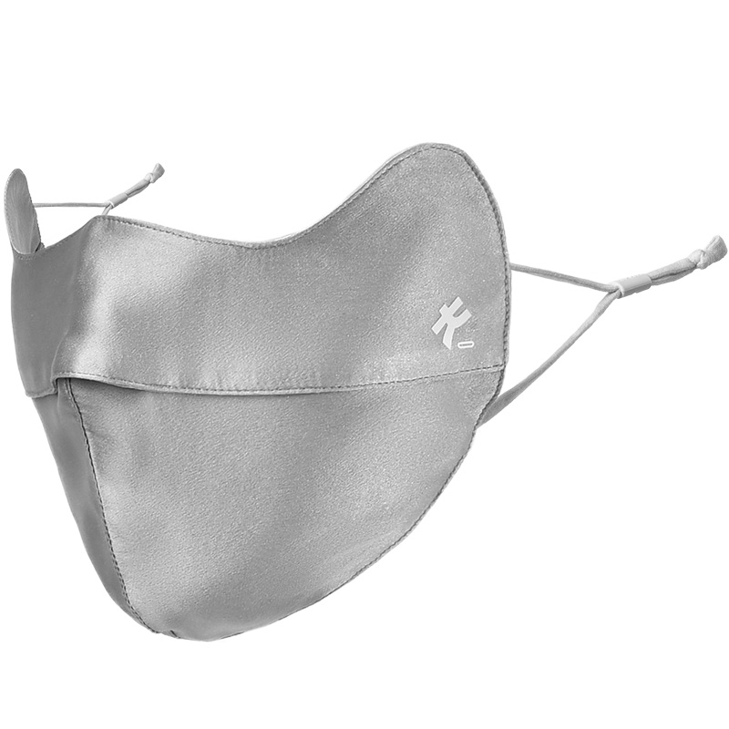 卡蒙（Kenmont） KM-6181 均码 桑蚕丝防晒口罩 031气质灰（单位：个）