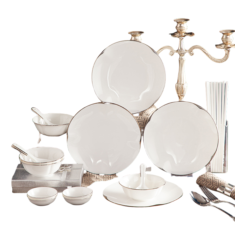 杜邦（DUPONT） PCJ-620 20件套 铂爵简奢骨瓷餐具 白色（单位：套）