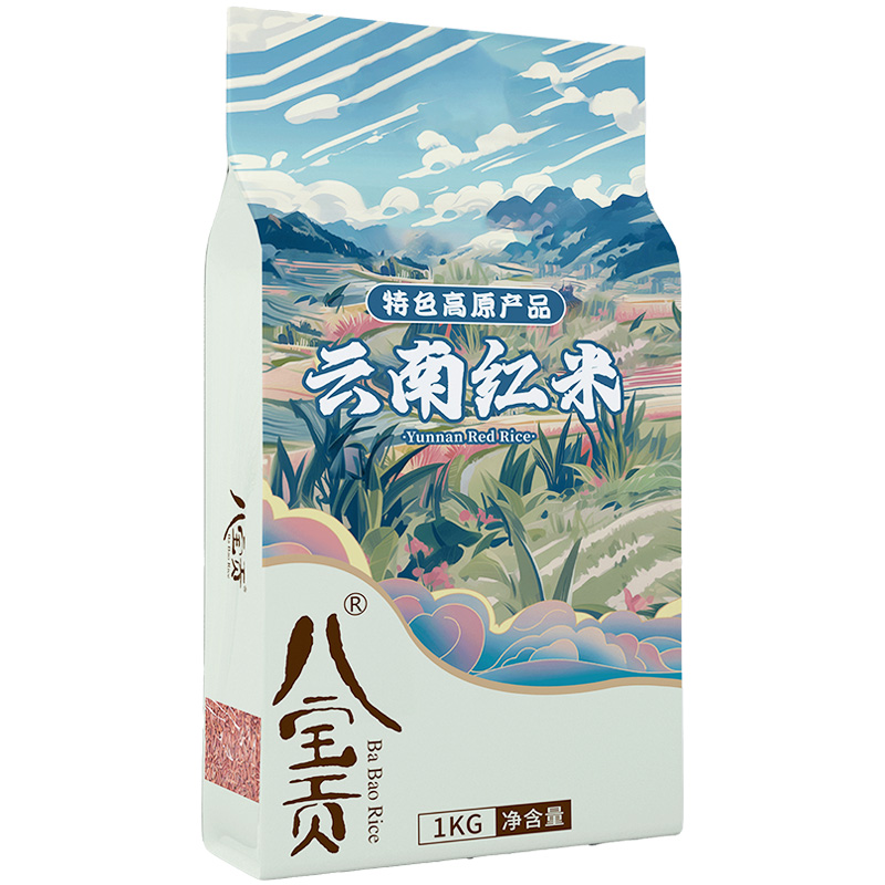 八宝贡 云南红米 1kg 杂粮低脂粗粮 混色（单位：袋）