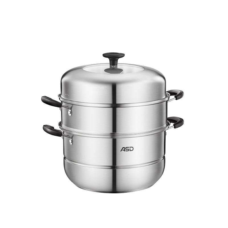 爱仕达（ASD） ZS28B3WG 尺寸：28cm/容量：6.9L 不锈钢复底三层蒸锅 不锈钢色（单位：套）