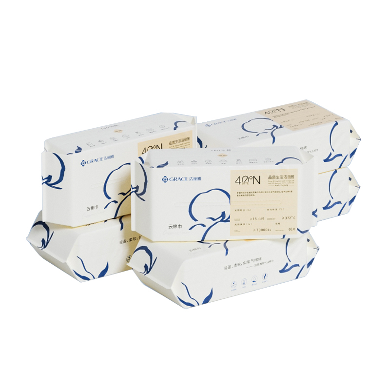 洁丽雅（Grace） MRJ641-6 60抽*6包 洗脸巾 白色（单位：组）