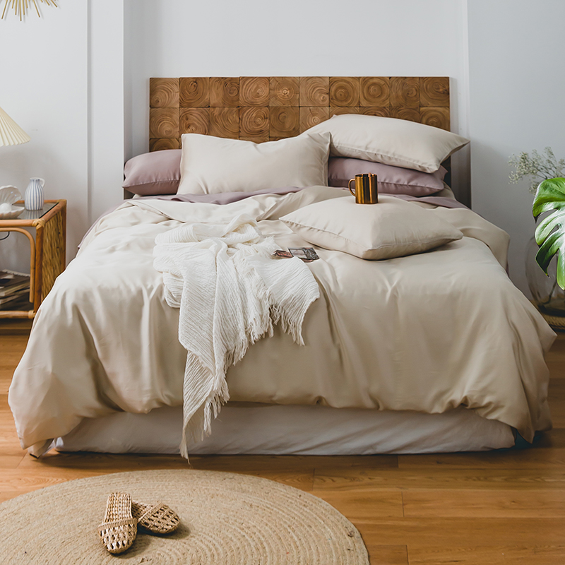 樵纪 夜幕 200*230CM 兰精天丝四件套 1.5/1.8米床通用款 卡其色（单位：套）