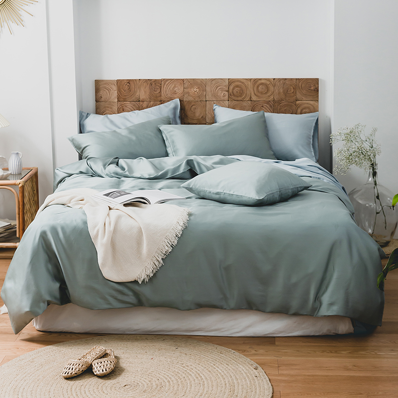 樵纪 轻盈薄荷 1.5/1.8米床通用款 兰精天丝四件套 1.5/1.8米床通用款 绿色（单位：套）