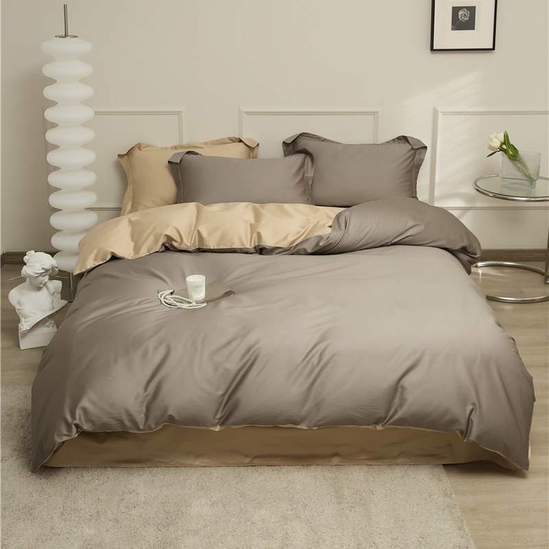 樵纪 深岩 200*230CM 100支长绒棉四件套 1.5/1.8米床通用款 灰色（单位：套）