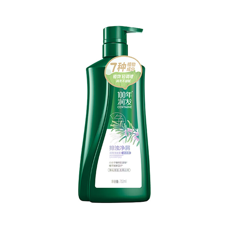 100年润发 洗发露 750ml 排浊净屑 绿色（单位：瓶）
