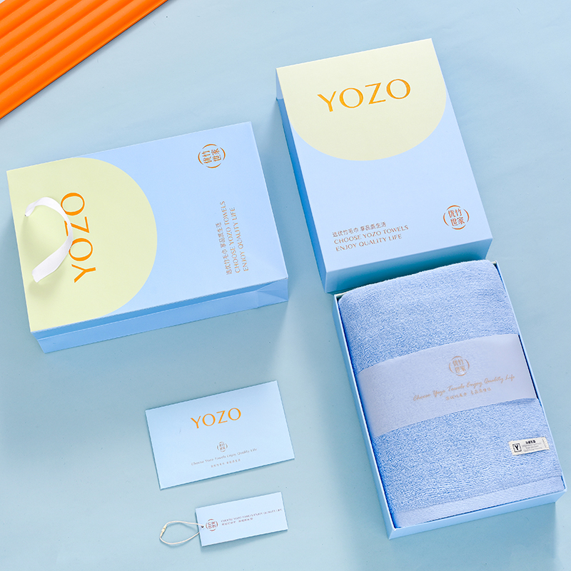 优竹世家 美丽色彩-3 5A长绒棉浴巾70*140cm 400g 浴巾礼盒 混色（单位：套）