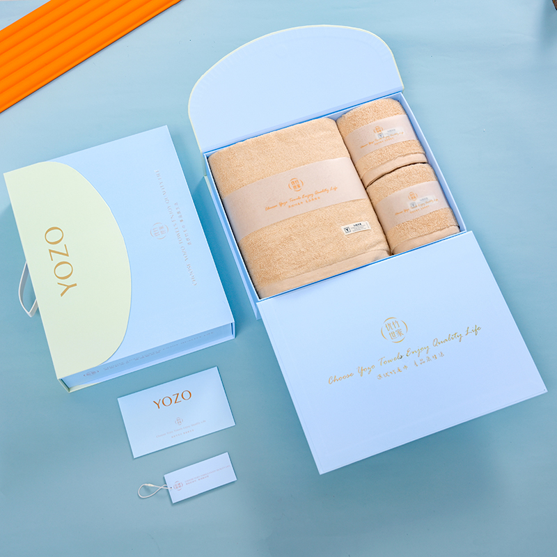 优竹世家 美丽色彩-5 5A抗菌长绒棉浴巾70*140cm400g毛巾33*73cm 浴巾毛巾三件套装礼盒 混色（单位：套）