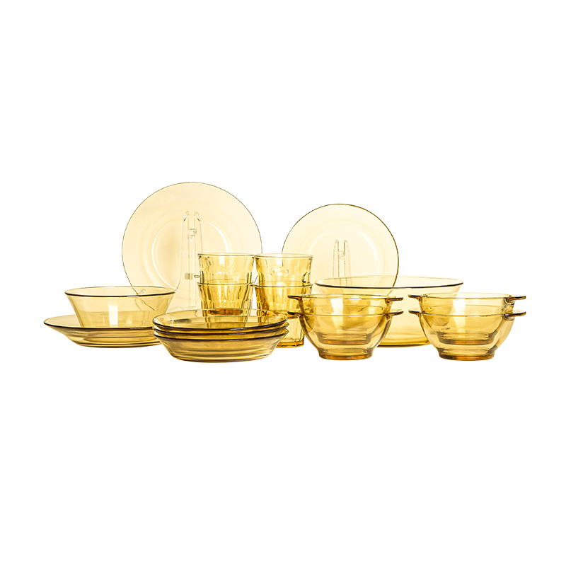 PYREX PX-SY16B/HP 4个水杯+4个饭碗+2个大汤盘+4个小汤盘+1个汤碗+1个面 16件b组 琥珀色（单位：套）