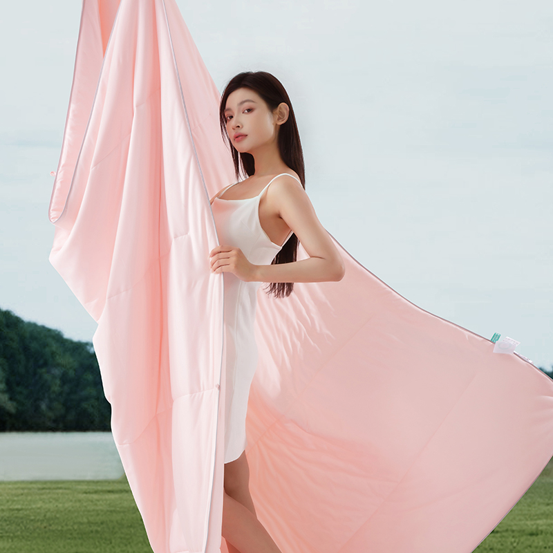 樵纪 PRO 夏被3.2斤 针织裸肌深睡控温被 200x230cm 浅粉色（单位：床）