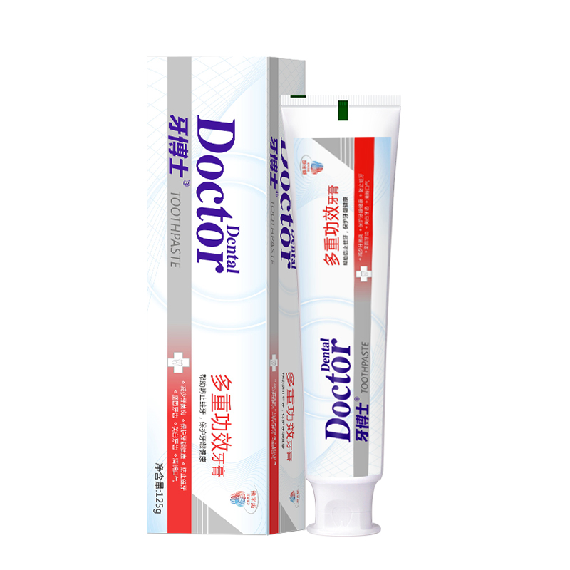 牙博士 多重功效牙膏 125g*2 多重功效防蛀减少牙菌 红色（单位：组）