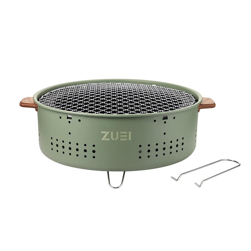 卓一生活（ZUEI） ZY-2402L 31*14cm 乐逸户外碳烤炉 绿色（单位：台）