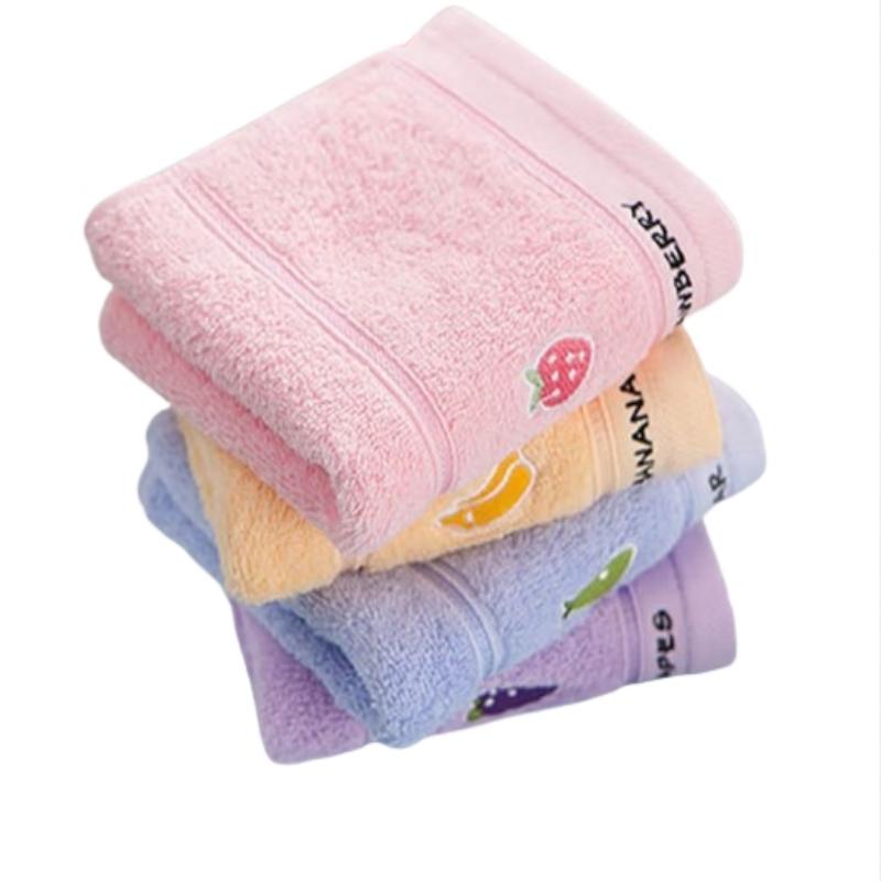 洁丽雅 宝宝家用纯棉 4条装 儿童毛巾4条装 混色（单位：盒）