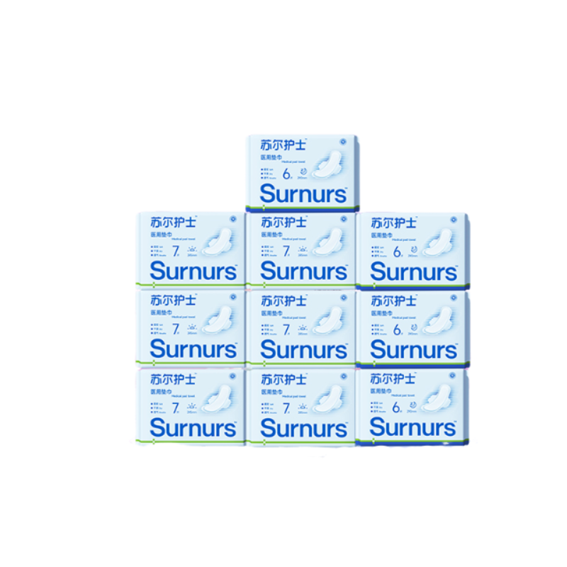 苏尔护士（Surnurs） 棉柔系列 日用245mm6包+夜用290mm4包/组 医用垫巾 白色（单位：组）