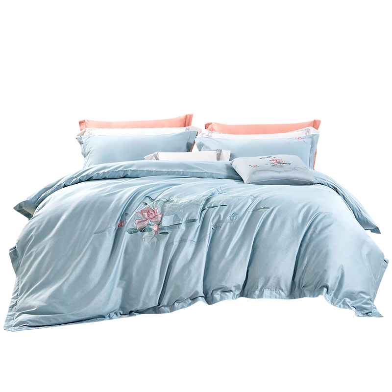 富安娜 如梦令 230*229cm 纯棉、高端、大气 水蓝色（单位：套）