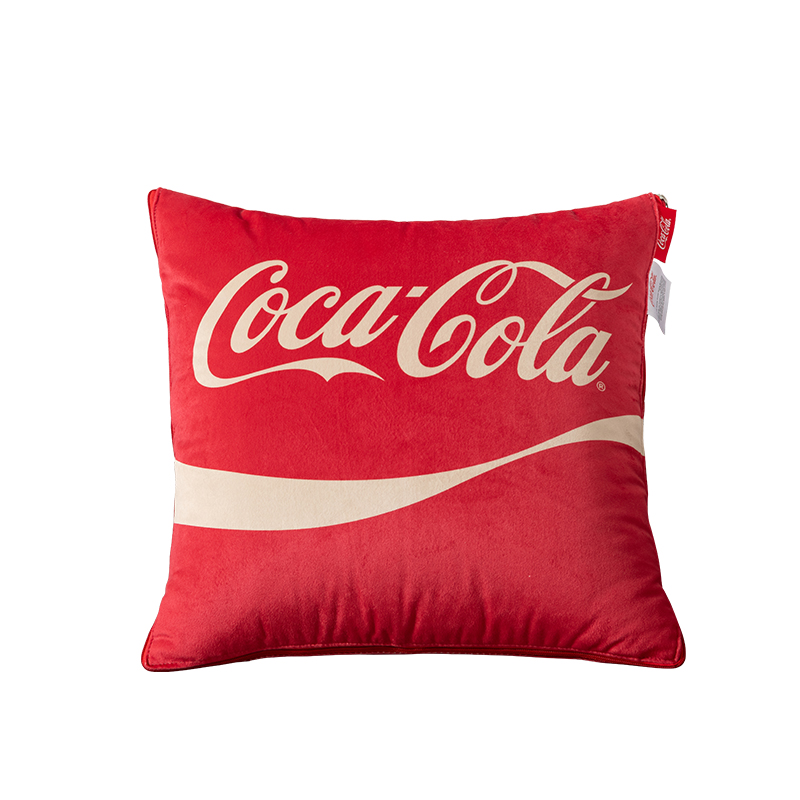 可口可乐（Coca-Cola） COCA23-B0029 45*45cm 味经典-抱枕被 红色（单位：个）