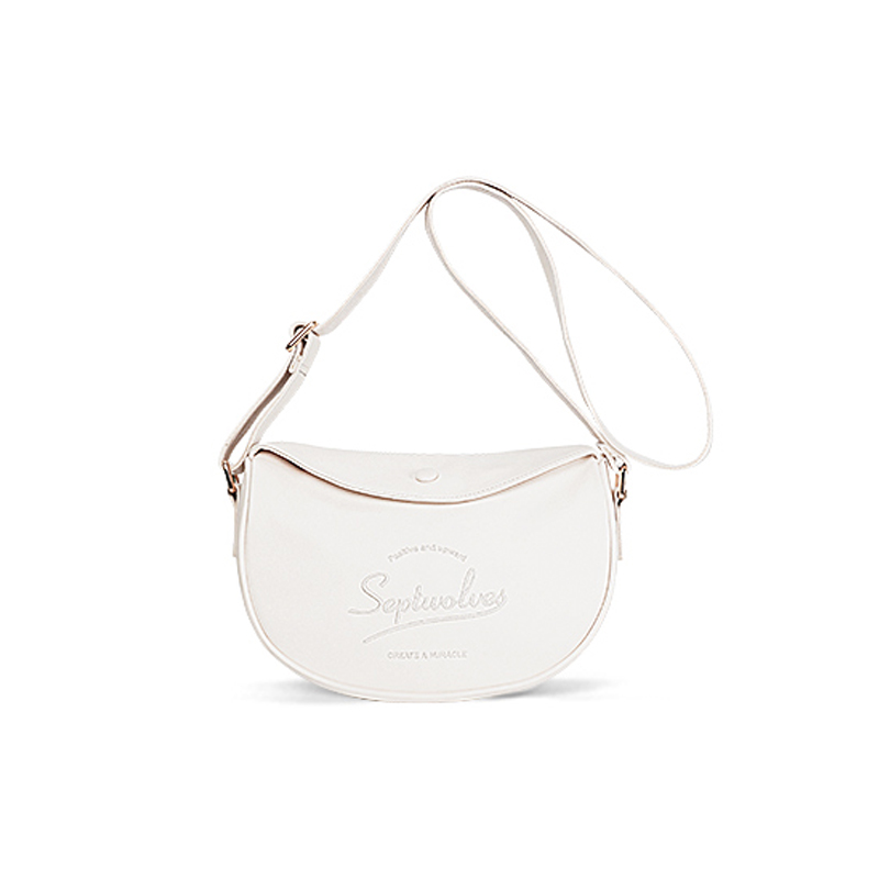 七匹狼（SEPTWOLVES） CD131093-1 230x100x160mm 斜挎包休闲女士胸包单 米白色（单位：个）