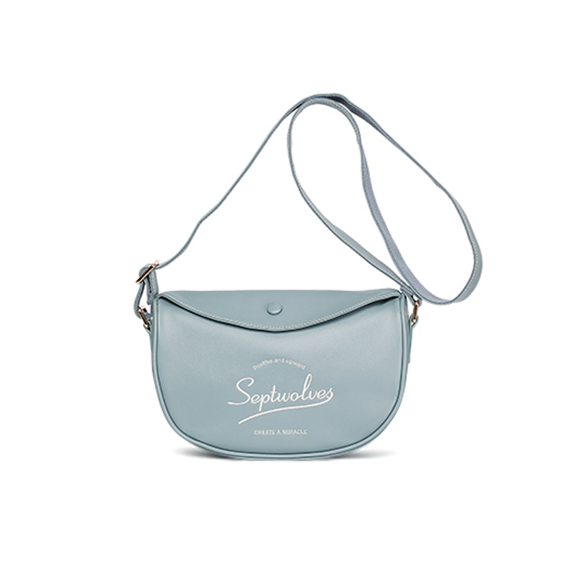 七匹狼（SEPTWOLVES） CD131093-3 230x100x160mm 斜挎包休闲女士胸包单 浅蓝色（单位：个）
