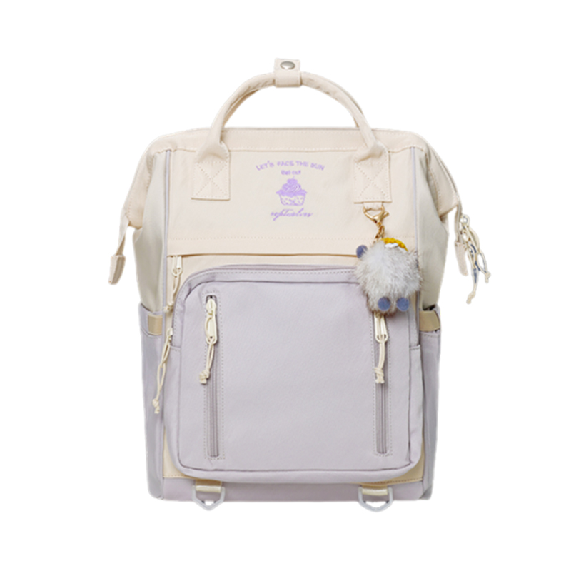 七匹狼（SEPTWOLVES） CD031077A-3 260x140x390mm 双肩包大容量背包 米白紫（单位：个）