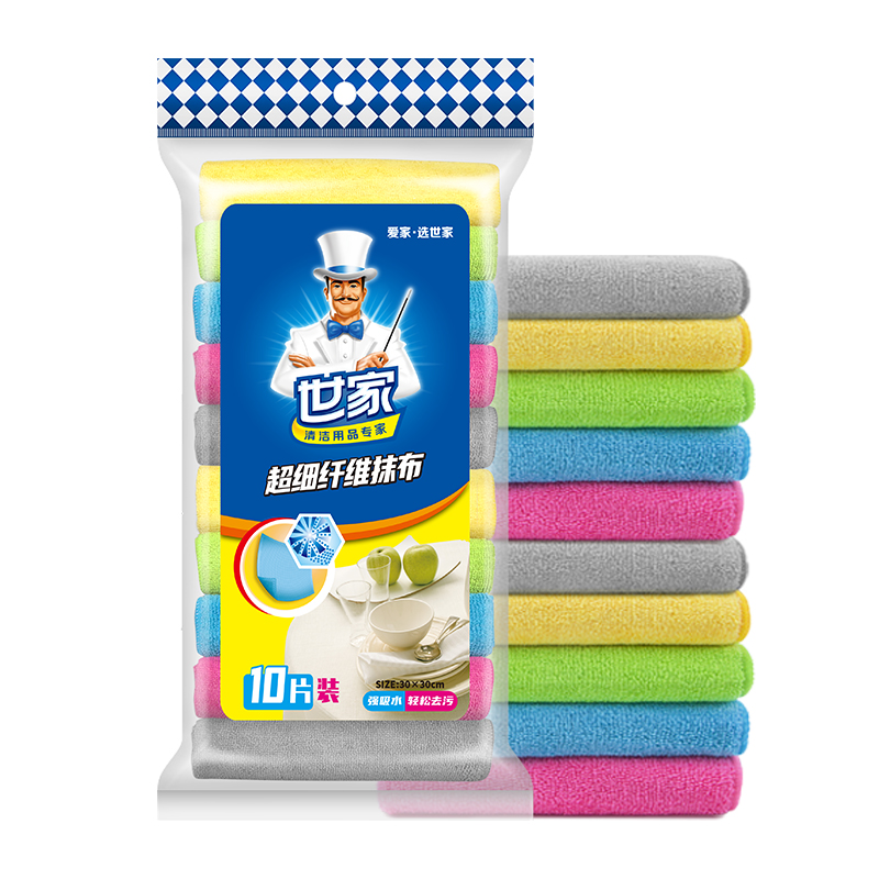世家 超细纤维 10片 百洁布 混色（单位：包）