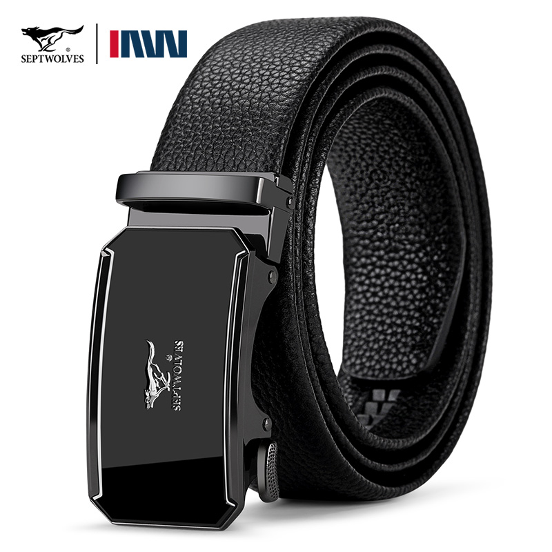 七匹狼（SEPTWOLVES） PD721137645 3.5cm 皮带自动扣腰带 黑色（单位：根）
