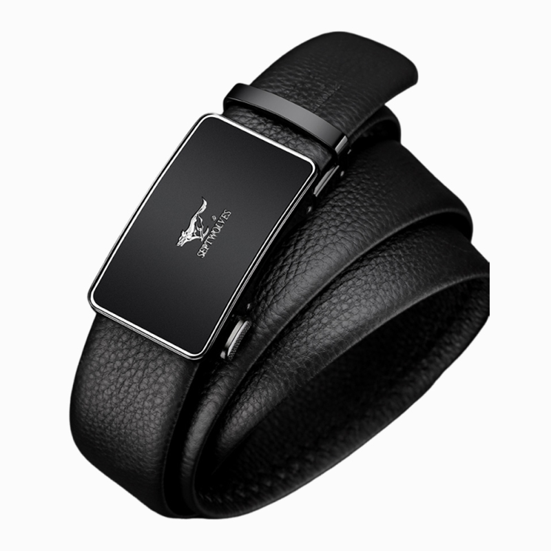 七匹狼（SEPTWOLVES） PD731137798 3.5cm 皮带自动扣头腰带 黑色（单位：根）