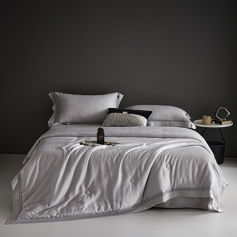 樵纪 极光 双人被 60支莱赛尔天丝夏被 220x240cm 灰色（单位：床）