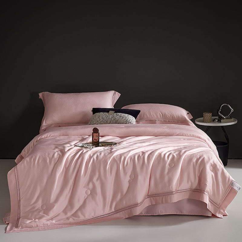 樵纪 云锦 双人被 60支莱赛尔天丝夏被 200x230cm 粉色（单位：床）