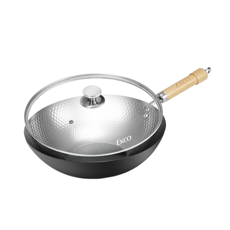 EKCO EK-JZT01ZX/KZ 32CM 极之铁炒锅 黑色（单位：个）