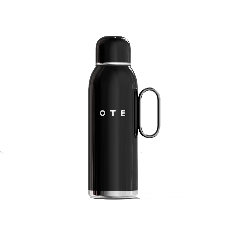 OTE Raincolor-V2 600ml 航空铝合金迷你保温壶 黑色（单位：个）
