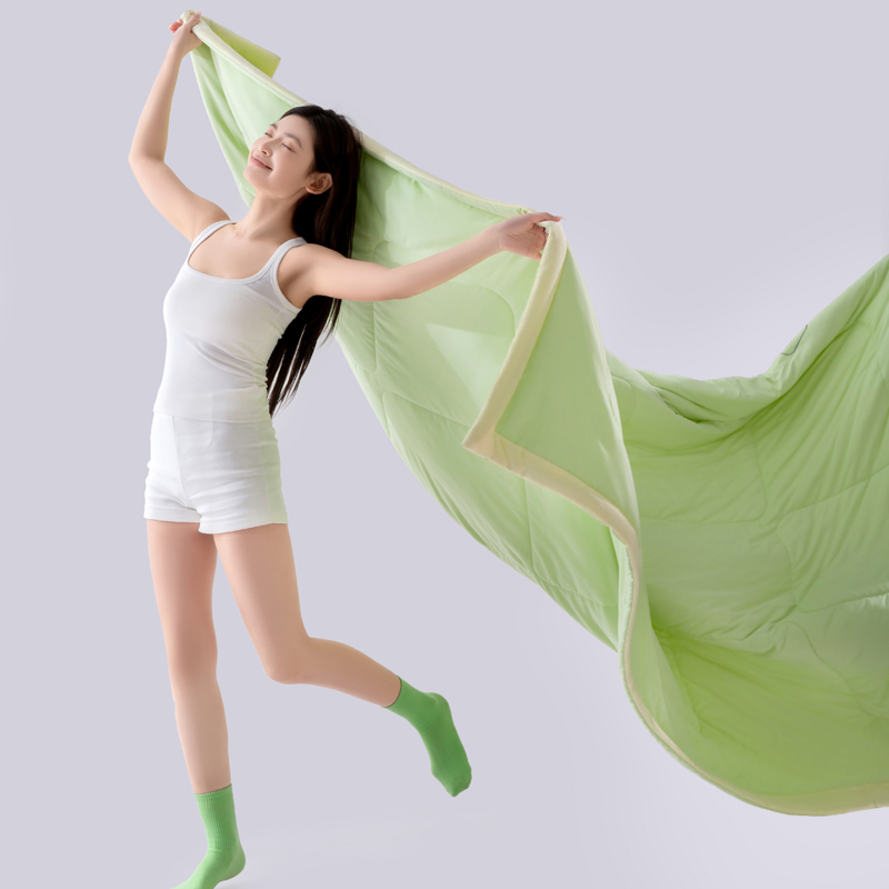 樵纪 7A 单人被 7A抗菌冰柔奶皮夏被 150x200cm 绿色（单位：床）