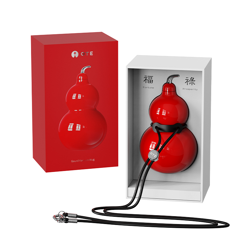 OTE Raincolor-W4 300ml 经典复古葫芦保温杯 红色（单位：个）